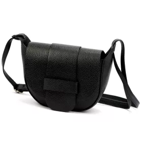    Dámska kožená crossbody kabelka Luka 25-049 čierna 24 x 16 x 9 cm