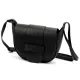  Dámska kožená crossbody kabelka Luka 25-049 čierna 24 x 16 x 9 cm