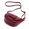  Dámska kožená crossbody kabelka Luka 25-049 bordovej farby 24 x 16 x 9 cm