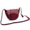  Dámska kožená crossbody kabelka Luka 25-049 bordovej farby 24 x 16 x 9 cm