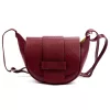 Dámska kožená crossbody kabelka Luka 25-049 bordovej farby 24 x 16 x 9 cm