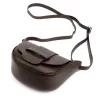  Dámska hnedá kožená crossbody kabelka Luka 25-049 24 x 16 x 9 cm