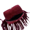  Dámsky kožený držiak na mobil v bordovej farbe Luka 25-048, taška cez rameno 16 x 21 x 5 cm
