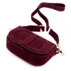  Dámska kožená crossbody kabelka Luka 25-053 bordovej farby 24 x 14 x 8 cm
