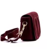  Dámska kožená crossbody kabelka Luka 25-053 bordovej farby 24 x 14 x 8 cm