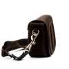  Dámska hnedá kožená crossbody kabelka Luka 25-053 24 x 14 x 8 cm