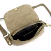  Dámska kožená crossbody kabelka Luka 25-053 béžovej farby 24 x 14 x 8 cm