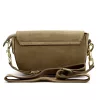  Dámska kožená crossbody kabelka Luka 25-053 béžovej farby 24 x 14 x 8 cm