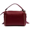  Dámska kožená kabelka Luka 25-059 bordovej farby, taška cez rameno 29 x 17 x 13 cm
