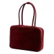  Dámska kožená kabelka cez rameno Luka 25-067 bordovej farby 35 x 24 x 12 cm