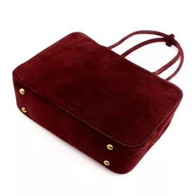    Dámska kožená kabelka cez rameno Luka 25-067 bordovej farby 35 x 24 x 12 cm
