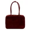  Dámska kožená kabelka cez rameno Luka 25-067 bordovej farby 35 x 24 x 12 cm