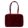  Dámska kožená kabelka cez rameno Luka 25-067 bordovej farby 35 x 24 x 12 cm