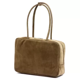    Dámska kožená kabelka cez rameno Luka 25-067 v lieskovo-orieškovej farbe 35 x 24 x 12 cm