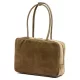  Dámska kožená kabelka cez rameno Luka 25-067 v lieskovo-orieškovej farbe 35 x 24 x 12 cm