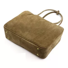    Dámska kožená kabelka cez rameno Luka 25-067 v lieskovo-orieškovej farbe 35 x 24 x 12 cm
