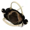 Dámska kožená kabelka cez rameno, crossbody kabelka Luka 25-061 béžovej farby 39 x 26 x 14 cm