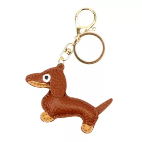   Dámsky hnedý doplnok z hovädzej kože Florence BRE-DOG-2 8,5 x 5,5 x 1 cm