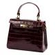  Dámska kožená kabelka Luka 19-17 MN CROCO bordová, cez rameno 23 x 19 x 12 cm