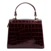  Dámska kožená kabelka Luka 19-17 MN CROCO bordová, cez rameno 23 x 19 x 12 cm