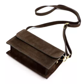    Dámska kožená kabelka cez rameno Luka 25-070 hnedej farby 19,5 x 12 x 7 cm