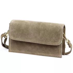    Dámska kožená kabelka cez rameno Luka 25-070 v béžovej farbe 19,5 x 12 x 7 cm