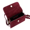  Dámska kožená kabelka cez rameno Luka 25-070 bordovej farby 19,5 x 12 x 7 cm
