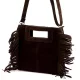  Dámska kožená kabelka Luka 25-072 tmavohnedá, crossbody 32 x 30 x 6 cm