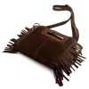  Dámska kožená kabelka Luka 25-072 tmavohnedá, crossbody 32 x 30 x 6 cm