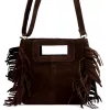  Dámska kožená kabelka Luka 25-072 tmavohnedá, crossbody 32 x 30 x 6 cm