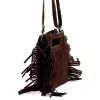  Dámska kožená kabelka Luka 25-072 tmavohnedá, crossbody 32 x 30 x 6 cm