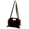  Dámska kožená kabelka Luka 25-072 tmavohnedá, crossbody 32 x 30 x 6 cm