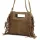 Dámska kožená kabelka Luka 25-072 v lieskovo-orieškovej farbe, crossbody 32 x 30 x 6 cm