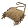 Dámska kožená kabelka Luka 25-072 v lieskovo-orieškovej farbe, crossbody 32 x 30 x 6 cm