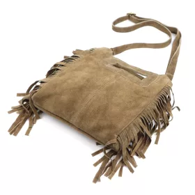   Dámska kožená kabelka Luka 25-072 v lieskovo-orieškovej farbe, crossbody 32 x 30 x 6 cm