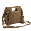Dámska kožená kabelka Luka 25-072 v lieskovo-orieškovej farbe, crossbody 32 x 30 x 6 cm
