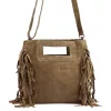 Dámska kožená kabelka Luka 25-072 v lieskovo-orieškovej farbe, crossbody 32 x 30 x 6 cm
