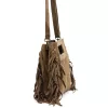 Dámska kožená kabelka Luka 25-072 v lieskovo-orieškovej farbe, crossbody 32 x 30 x 6 cm
