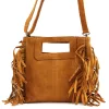  Dámska kožená crossbody kabelka Luka 25-072 v koňakovej farbe 32 x 30 x 6 cm