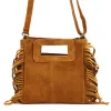 Dámska kožená crossbody kabelka Luka 25-072 v koňakovej farbe 32 x 30 x 6 cm
