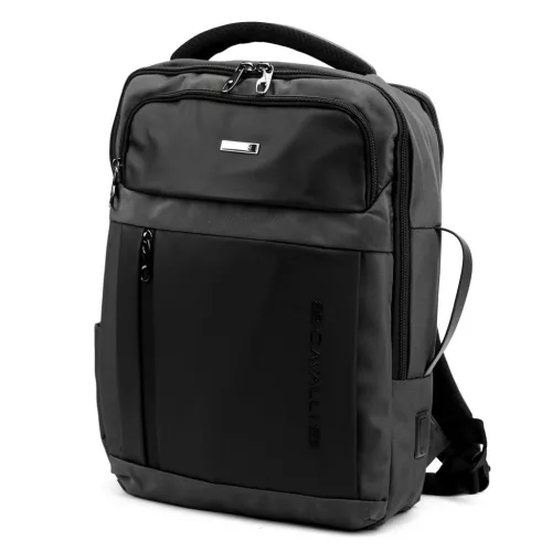  B.Cavalli BC1283 sivý polyesterový batoh 33 x 44 x 14 cm