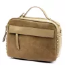  Dámska kožená kabelka Luka 25-062 v lieskovo-orieškovej farbe, crossbody 24 x 17 x 11 cm