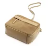  Dámska kožená kabelka Luka 25-062 v lieskovo-orieškovej farbe, crossbody 24 x 17 x 11 cm