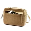  Dámska kožená kabelka Luka 25-062 v lieskovo-orieškovej farbe, crossbody 24 x 17 x 11 cm
