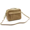  Dámska kožená kabelka Luka 25-062 v lieskovo-orieškovej farbe, crossbody 24 x 17 x 11 cm