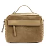  Dámska kožená kabelka Luka 25-062 v lieskovo-orieškovej farbe, crossbody 24 x 17 x 11 cm