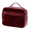  Dámska kožená kabelka Luka 25-062 bordovej farby, crossbody 24 x 17 x 11 cm