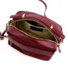  Dámska kožená kabelka Luka 25-062 bordovej farby, crossbody 24 x 17 x 11 cm