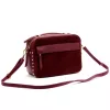  Dámska kožená kabelka Luka 25-062 bordovej farby, crossbody 24 x 17 x 11 cm