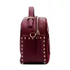  Dámska kožená kabelka Luka 25-062 bordovej farby, crossbody 24 x 17 x 11 cm